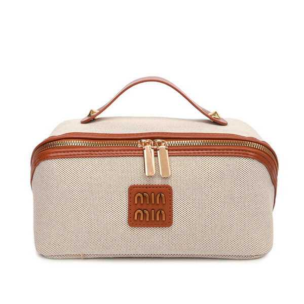 2024 New Vintage Tile Cosmetic Bag Large Capacity Portable Cosmetic Storage Bag Advanced Wash Bag - Image 5